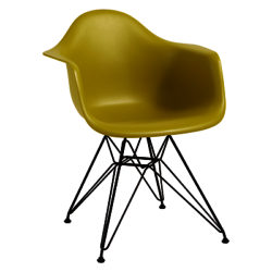 Vitra Eames DAR 43cm Armchair Mustard / Black